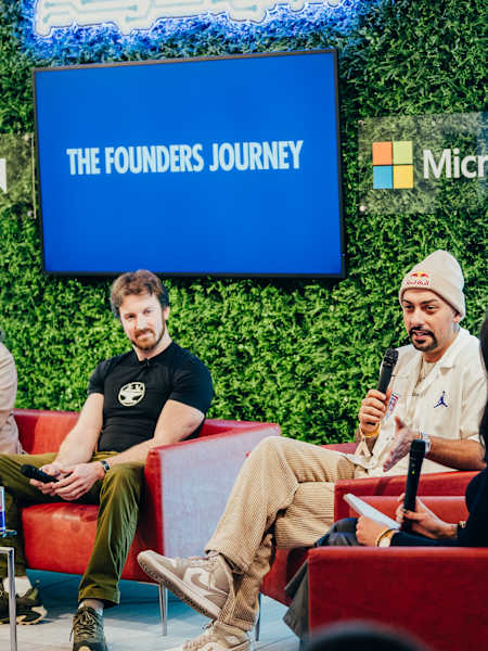 Esports athlete and Red Bull Basement mentor Amar Al Naimi of Germany answers a question during a panel discussion at the Red Bull Basement World Final in Tokyo, Japan on December 3, 2024.