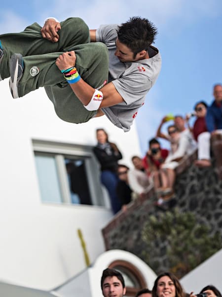 Local hero & Red Bull Art of Motion winner Dimitris Kyrsanidis in action