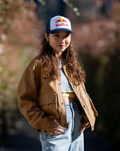 B-Girl Ami of Japan poses for a portrait in Paris, France, on October 19, 2023.