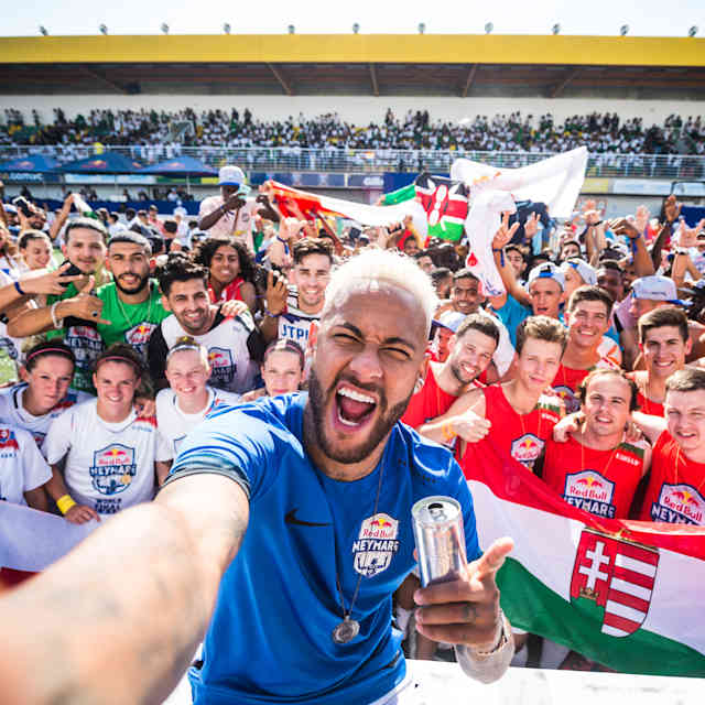 Neymar Jr is seen at the Red Bull Neymar Jr's Five World Final in Praia Grande, Brazil on July 12, 2019.
