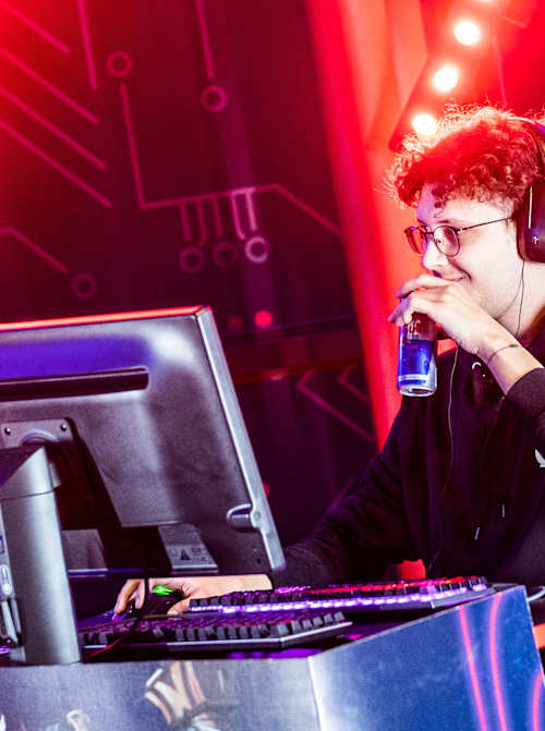 An esports player in action.