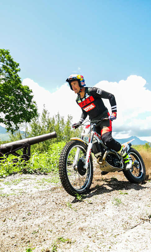 Brian Capper performs during the Man vs Machine Event in Mauritius on March 1, 2022.  