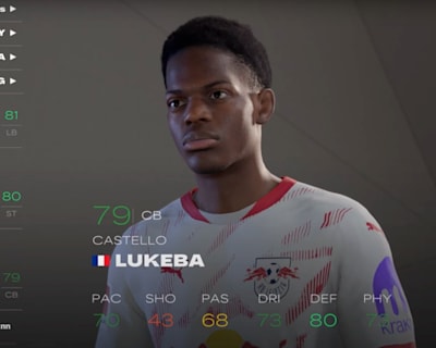 El futbolista francés Castello Lukeba es uno de los mejores defensas jóvenes que se han incorporado a EA Sports FC 25.