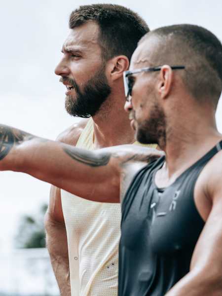 HYROX master coach Tiago Lousa and Alexander Roncevic at a HYROX training camp