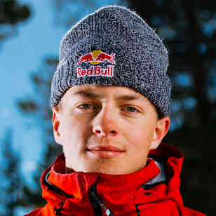 Jake Canter poses for a portrait at Red Bull Snow Team Session in Mammoth Lakes, California, USA, on May 15, 2023. 