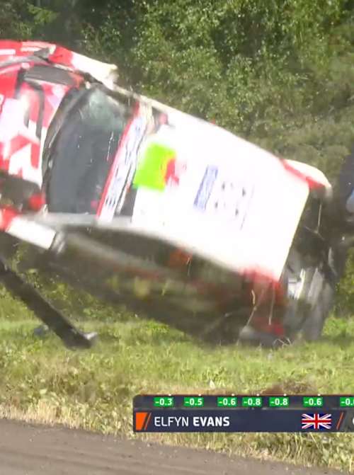Elfyn Evans took an unexpected detour on SS14