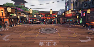 Screenshot of a ‘Playground’ in Japan in the video game Street Power Football.