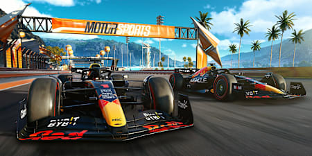 Captura de pantalla de dos coches RB18 en The Crew: Motorfest