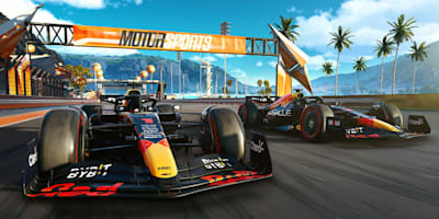 A screenshot of two RB18 cars in The Crew: Motorfest