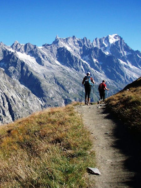 Umgeben vom mächtigen Bergmassiv zurück zum Ich.
