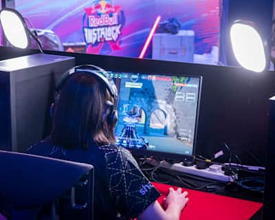 meL seen during day 1 of Red Bull Instalock at the Red Bull Gaming Sphere, London, United Kingdom on 20. April 2024