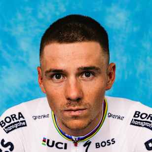 Remco Evenepoel of the Red Bull - BORA - hansgrohe team poses for a portrait in Fuschl, Austria on October 21, 2025.