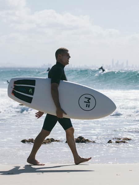 Mick Fanning softboards Interview about his company