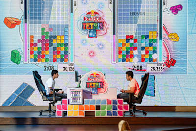 Participants are seen during the Red Bull Tetris® National Final in Cairo, Egypt on November 11, 2025.