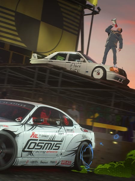 Captura de pantalla de Need for Speed: Unbound muestra un coche tuning en un Takeover Event.