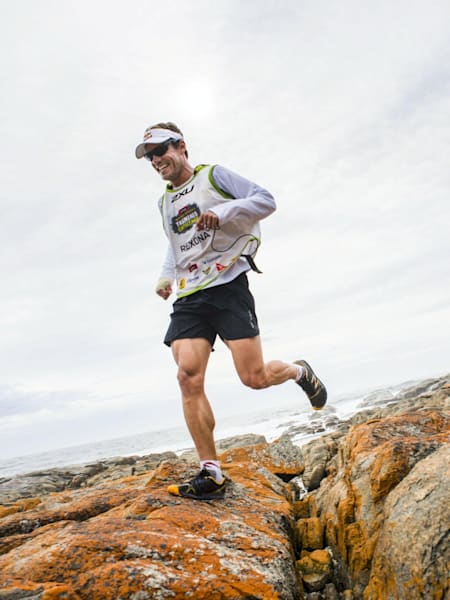Run, climb, run: Courtney in Tasmania in 2012.
