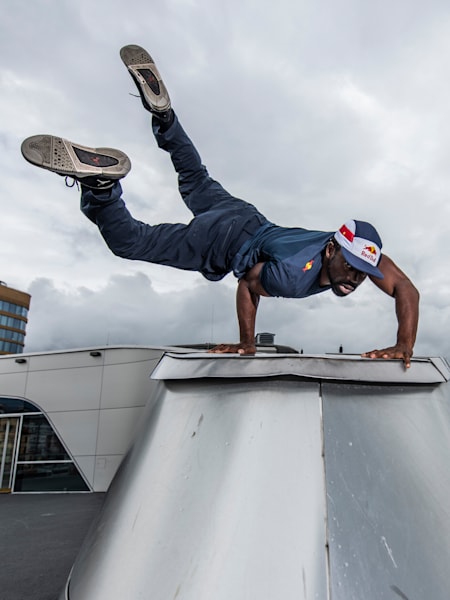 B-Boy Junior poses for a portrait during the Red Bull BC One All Star Tour Austria in Innsbruck, Austria on September 7, 2020.