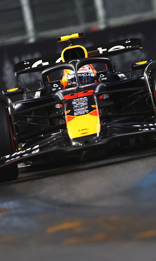 Yuki Tsunoda of Japan driving the (22) Oracle Red Bull Racing RB21 on track during practice ahead of the F1 Grand Prix of Las Vegas.