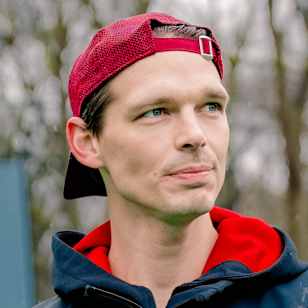 Felix Denayer at the hockeyfield during a photoshoot in Belgium on February 26, 2024.