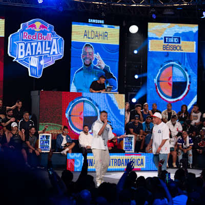 Aldahir performs against pseudocodigo of Red Bull Final Centroamerica 2024 in the Dominican Republic on August 10, 2024