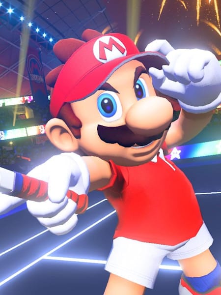 A screenshot of Mario on court.