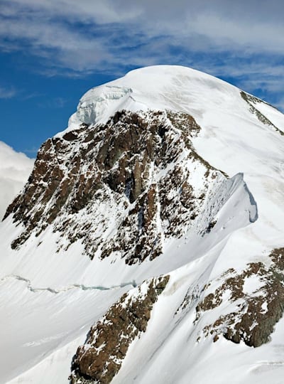 The Breithorn is nestled in the midst of the Alps
