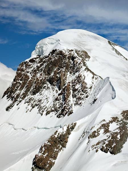 The Breithorn is nestled in the midst of the Alps