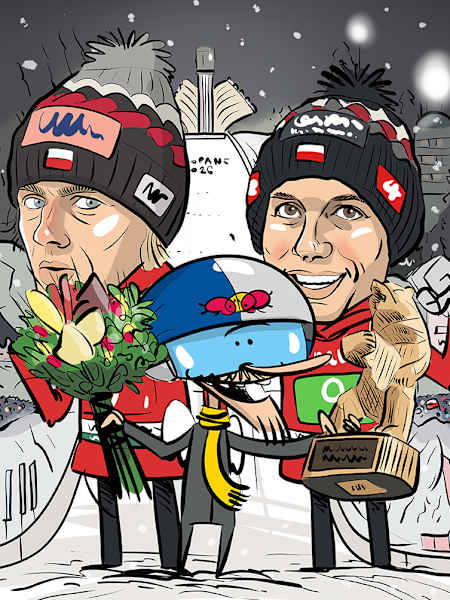 Kapitan Wąs - pierwsze podium - komiks 