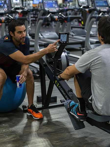 Homero Díaz and Iván Ramirez during the Red Bull #NoTiroLaToalla production in Metepec, Mexico on February 20, 2017
