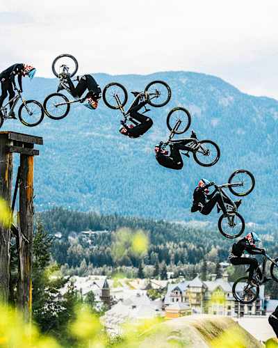 Brett Rheeder performs at Red Bull Joyride in Whistler, British Columbia, Canada on 18 August, 2019.  