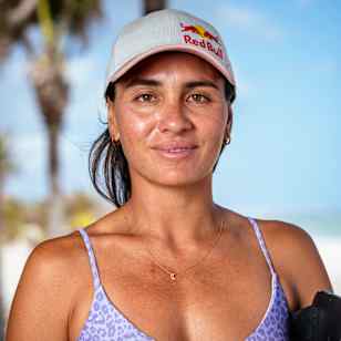 Bruna Kajiya poses for a portrait in Cumbuco, Brazil on November 17, 2022.