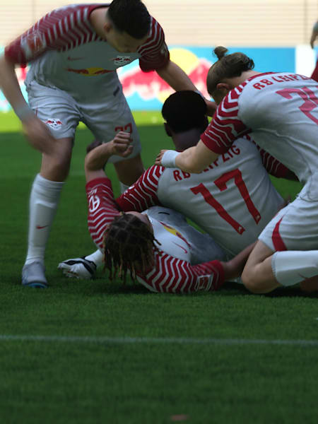 RB Leipzig-Spieler jubeln in EA FC 24.