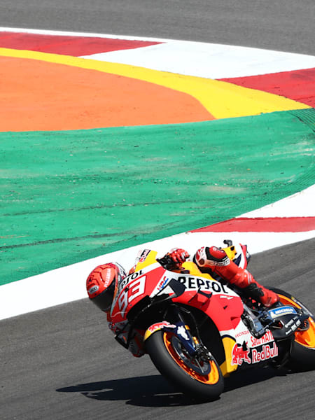 Marc Márquez (Honda), durante el Gran Premio de Portugal de MotoGP™ en Portimão, Portugal, el 18 de abril de 2021.