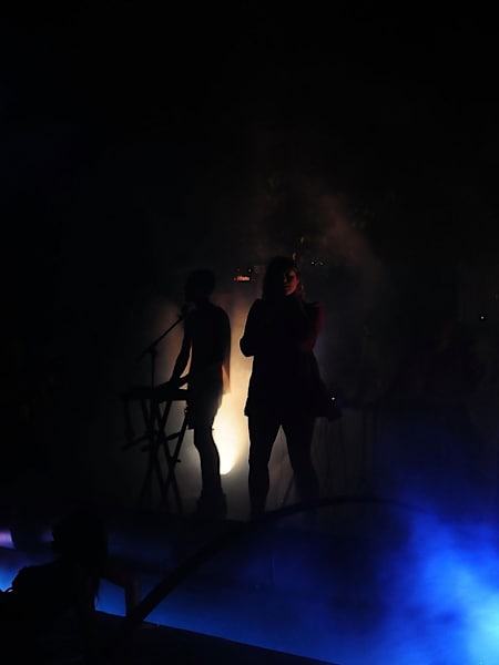 A photo of witch house stars Salem performing live at the Delano Hotel, Miami, in 2011.