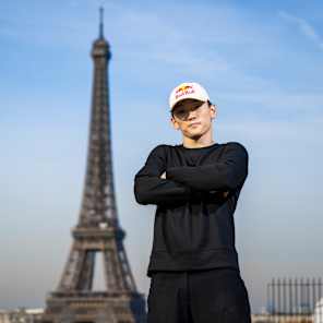 B-Boy Phil Wizard from Canada poses for a portrait on a rooftop in Paris, France on February 9, 2023. 