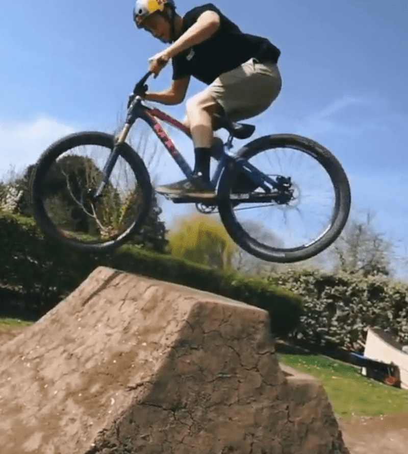 Backyard mountain cheap bike jumps
