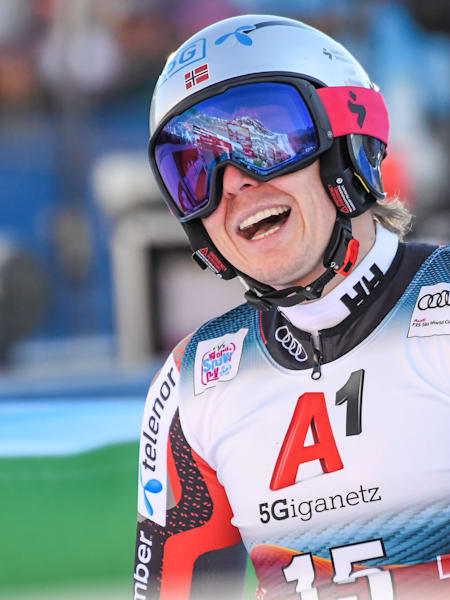 Henrik Kristoffersen is seen at the Giant Slalom Race during FIS Alpine Ski World Cup in Sölden, Austria on October 24, 2021.