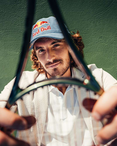 Portrait du joueur de tennis grec Stefanos Tsitsipas à Marbella, en Espagne.