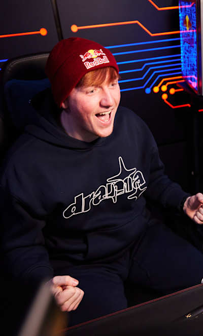 Morgan 'Angry Ginge' Burtwistle streams at the studio on December 4, 2024.