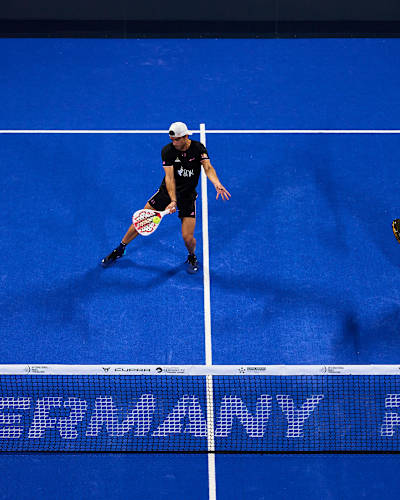 Padel stars Juan Lebrón and Franco Stupaczuk electrify the court during the thrilling CUPRA Premier Padel P2 quarter finals in Dusseldorf, Germany on September 26, 2025