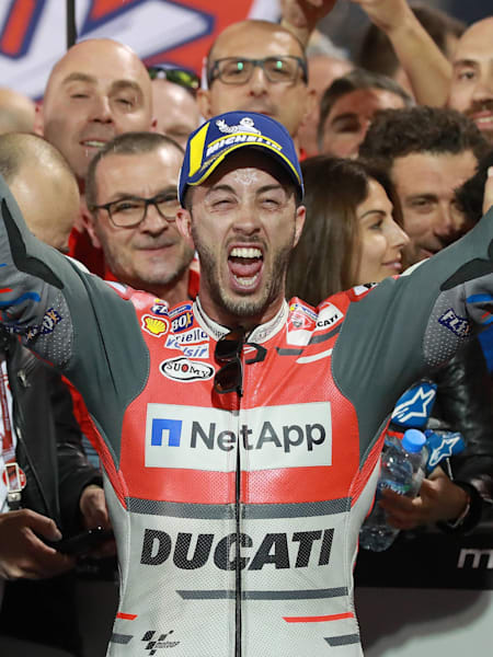 Andrea Dovizioso takes the first victory of the season in Qatar on March 18, 2018.
