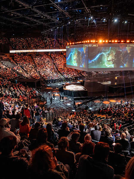 Accors Arena in Paris during the final phase of the League of Legends World Championship, November 2019. 