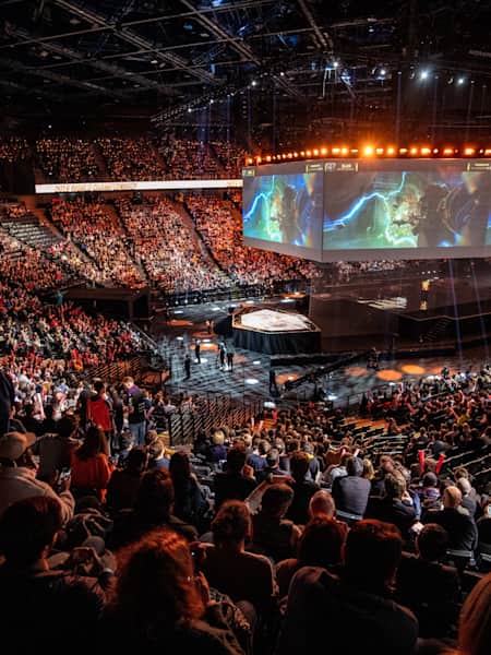 Accors Arena in Paris during the final phase of the League of Legends World Championship, November 2019. 