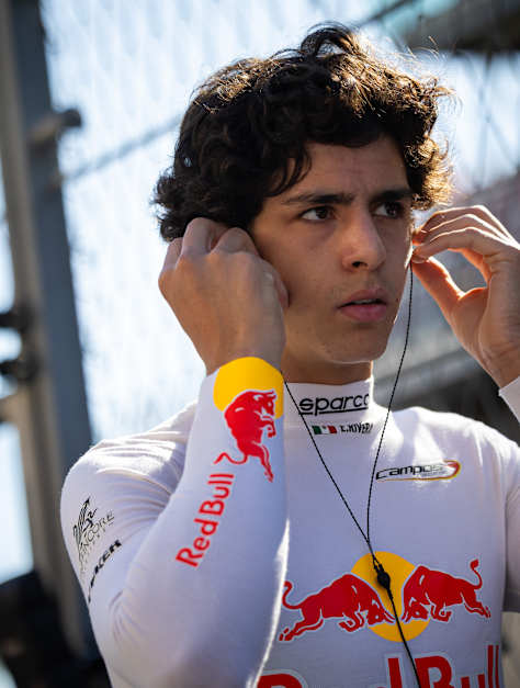 Ernesto Rivera getting ready to race F3 in Barcelona 2026