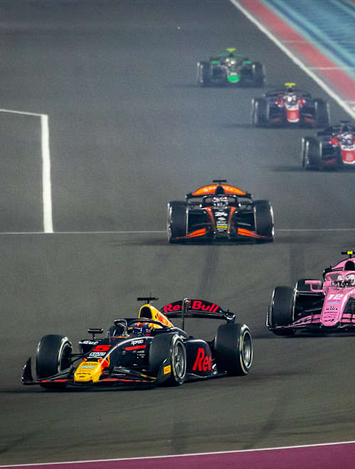 Oliver Goethe racing F2 in Qatar 2025