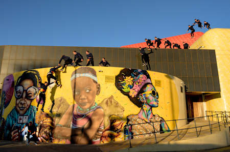 Dominic Di Tommaso performs during the filming of City Of Gold in Johannesbug, South Africa, on July 4, 2021. 