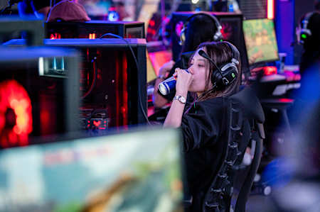 Odella 'enerii' Abraham focuses at Red Bull Instalock 2025, held at the Red Bull Gaming Sphere in London, United Kingdom, on May 3, 2025