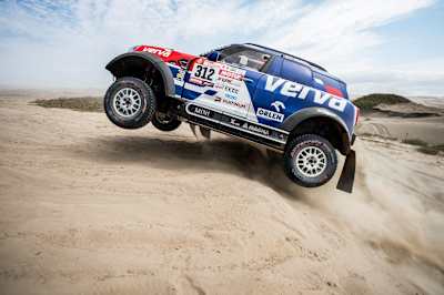 Jakub Przygonski (POL) of MINI X-Raid Team races during stage 04 of Rally Dakar 2018 from Marcona to Marcona, Peru on January 9, 2018.