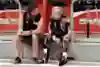 Loran Faber talking to his trainer in the pit lane of Assen - 2017