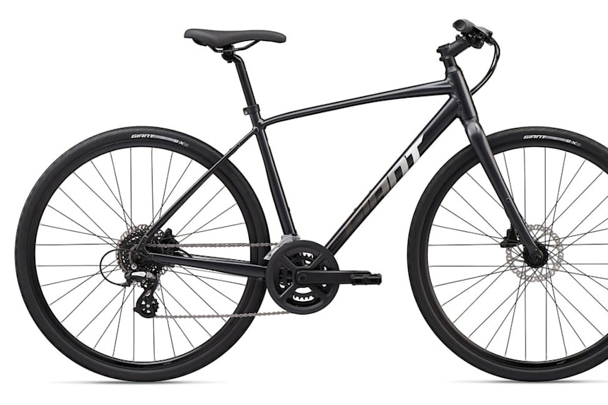 black hybrid bike